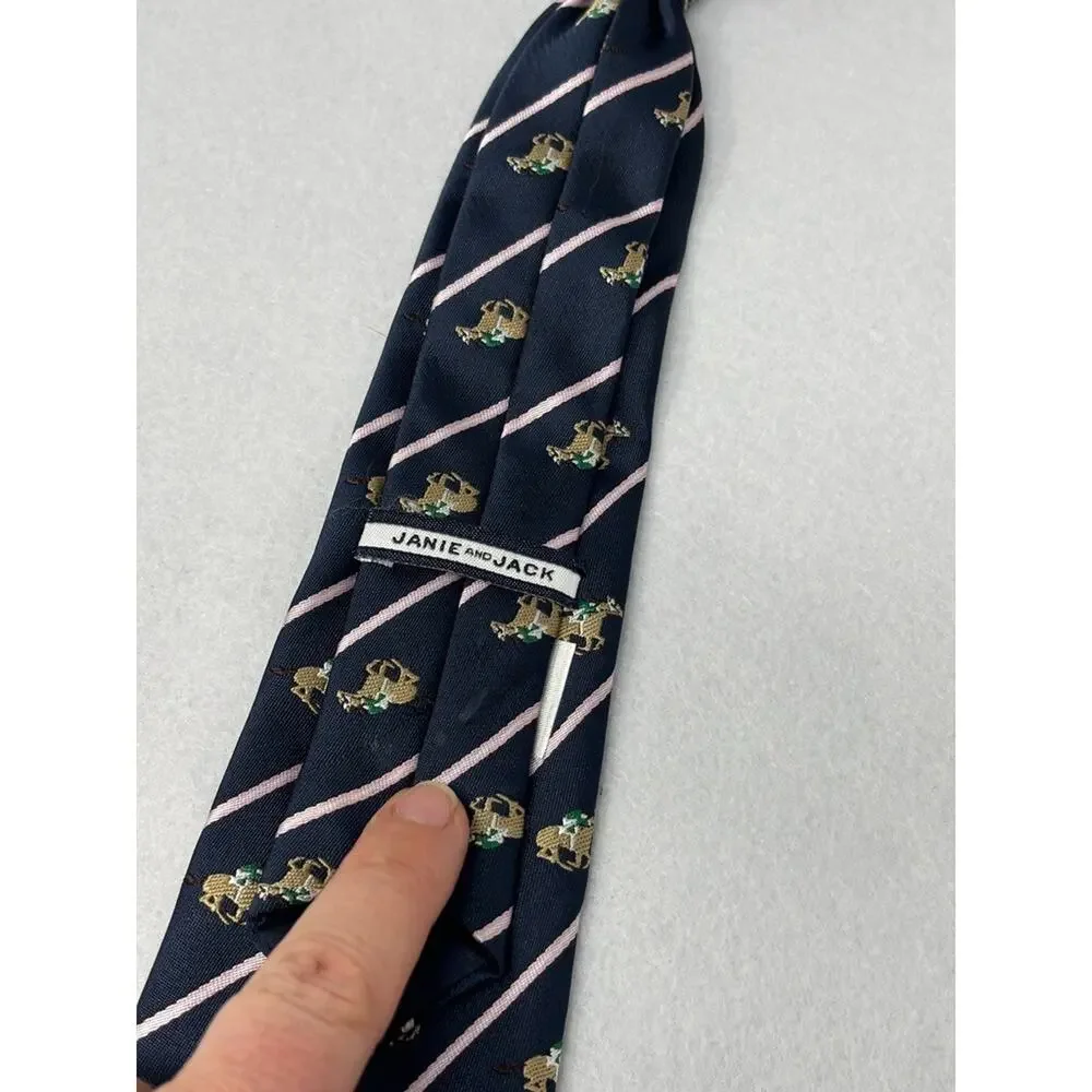 Janie and Jack Horse Jockey Stripe Necktie Neck‎ Tie Navy Boys